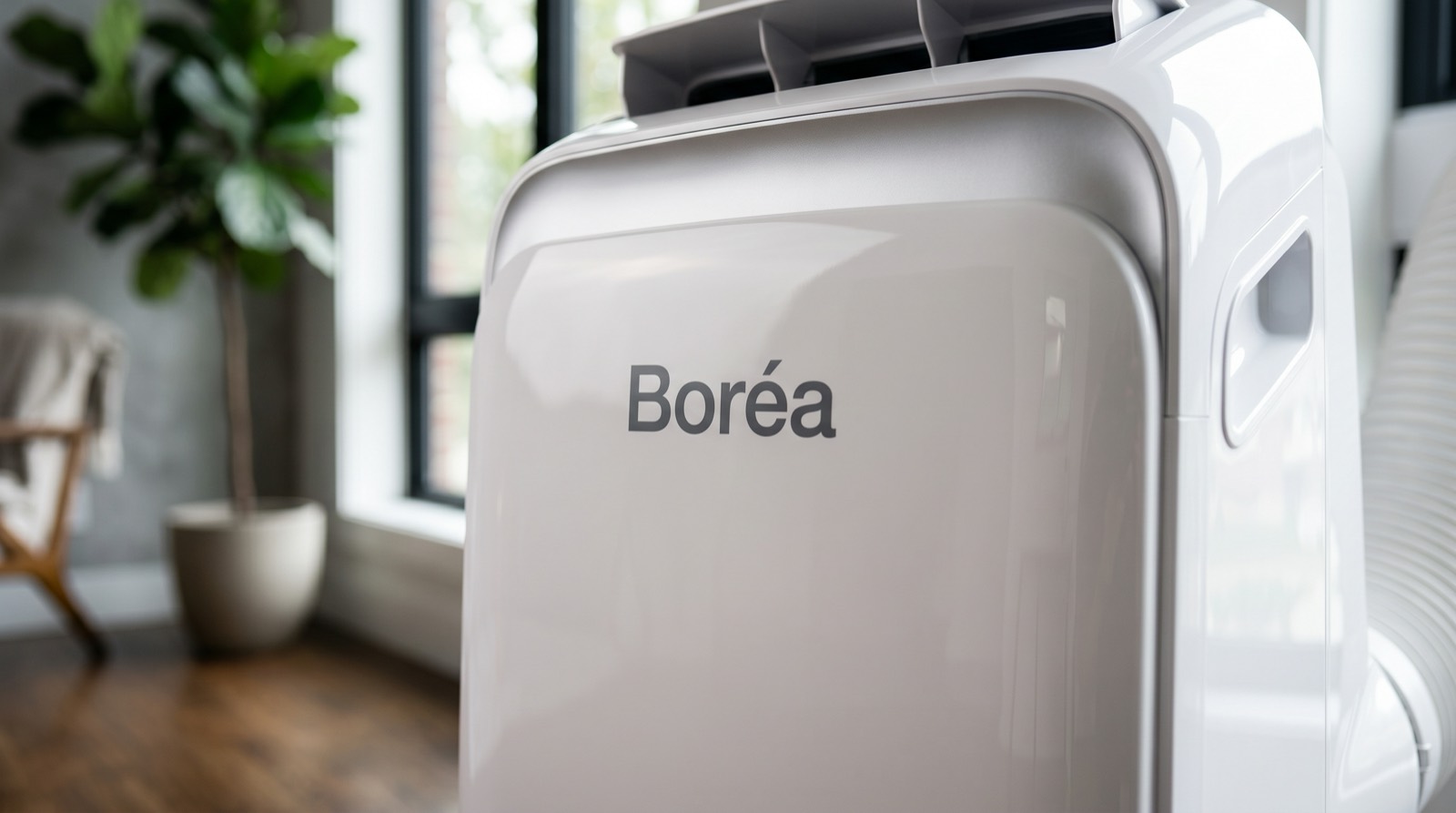 Gros plan finitions du climatiseur mobile Boréa